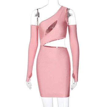 Dizaino Suknelė 2021 Moterys, Vieną Petį Seksualus Bodycon Suknelė ilgomis Rankovėmis Suknelės Moterims, Rudenį, Pavasarį Clubwear Šalis Suknelės
