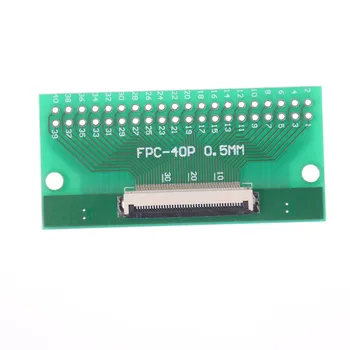 1pcs Lizdas Plokštės PCB Lenta Jungtis Dvigubo Pusėje 0,5 mm FFC FPC Į 40P CINKAVIMAS 2.54 mm PCB Konverteris Valdybos Adapteris