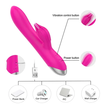2 Varikliai, 10 Greičio Chargable Dildo Vibratorius Klitorio Stimuliacijos Sekso Žaislas Moterims G taško Rabbit Vibratorius Moterų Masturbacija