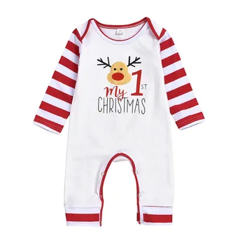 Kalėdų kūdikių drabužiai Naujagimiams Kūdikiams, Kūdikių Berniukų, Mergaičių Juostele Kalėdų Elnias Laišką Romper Kalėdos Jumpsuit #4O21