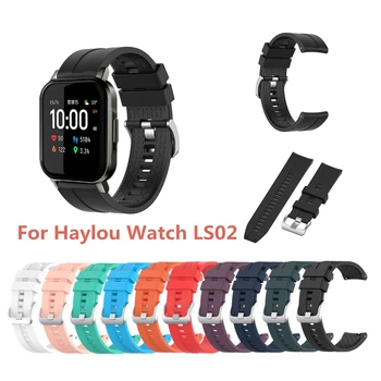 20MM Apyrankė Smart Watch Band Minkšto Silikono Sporto Dirželis Xiaomi Haylou LS02 Apyrankė
