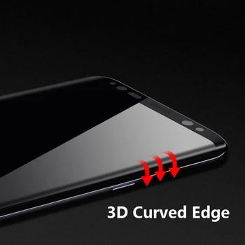 Samsung Galaxy S8 Plius Grūdintas Stiklas Screen Protector 9H 3D Išlenkti Visiškai Padengti Stiklo apsaugos S8 Plius Raštas Filmas