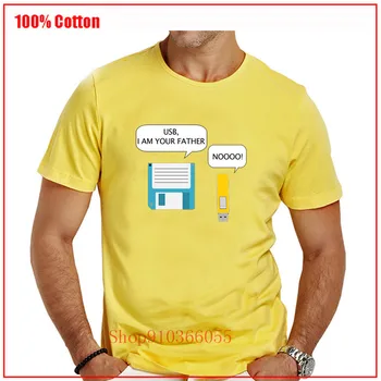 Vasaros diskeliai magnetinis diskas, USB, aš Esu Jūsų Tėvas Juokinga Dizaino T-Shirt vyrai medvilnės humoro vyriški Trumpi marškinėliai namų vyrų drabužiai