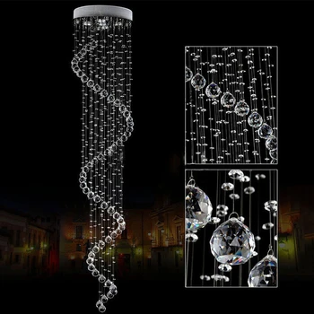 ZISIZ K9 Šiuolaikinės Kristalų LED Sieniniai šviestuvai Laiptų villa kambarį lempos Sukasi kristalų Pakabukas Žiburiai Prabanga apšvietimas