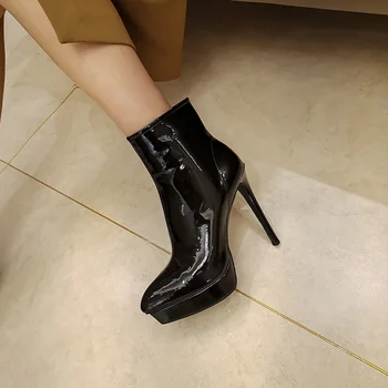 2020 Drand moterų batai, natūralios odos Moteriška batai 13cm aukštakulniai juodos mados Rudens-žiemos moteriškų batų Dydį, 34-41