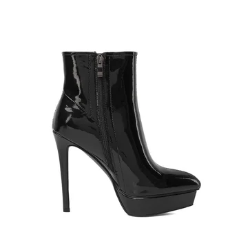 2020 Drand moterų batai, natūralios odos Moteriška batai 13cm aukštakulniai juodos mados Rudens-žiemos moteriškų batų Dydį, 34-41