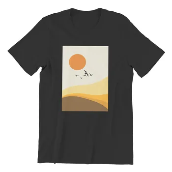 Vyriški T-shirt, Vandenyno Bangų, Saulės Seaguls Mados Porų Atitikimo Punk Tshirts 39120
