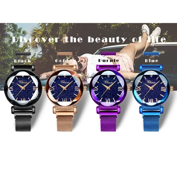 Naujas Prabangos Prekės CHENXI Moterų Laikrodžiai Relogio Feminino Laikrodis Lady Laikrodžiai Moteris Juodo Tinklelio Diržo Laikrodžiai Laikrodis Mergina Dovana