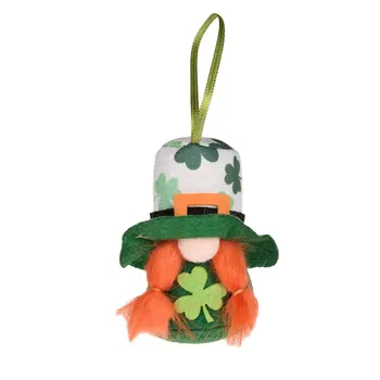 Airijos Dieną St. Patrick ' s Day Nykštukas Beveidis Lėlės Namų Dekoro Pliušinis Žaislas Beveidis Lėlės Namų Figūrėlės Papuošalai Vaikams, Žaislai, Dovanos
