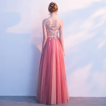 2019 m. Pavasarį Naujas Mados Moterų vakarinę Suknelę Vieną Petį Zawalcowany Prom Šalis Suknelės Linijos, Elegantiškas Banketų Haute Couture Suknelė