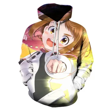 Mano Herojus akademinės bendruomenės Anime Midoriya Izuku Shoto Naujas Mados 3D Atsitiktinis Hoodies Vyrų Ir Moterų ilgomis Rankovėmis Megztinis Cosplay Laisvalaikio Kailis