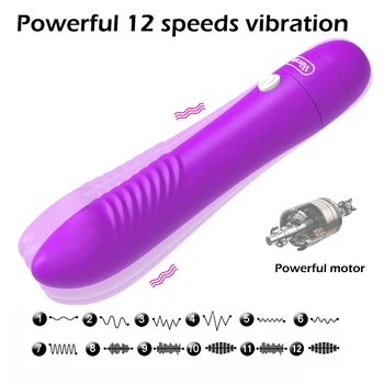 12 Dažnio Dildo Vibratorius AV Stick Vibratorius Erotiniai G Vietoje, Magic Wand Analinis Granulės Vibracijos Moterų Sekso Žaislai Lesbiečių Masturbator