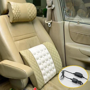 12V automobilio sėdynės masažas juosmens atrama pagalvėlių Toyota Corolla Seat Leon 3 Jeep 