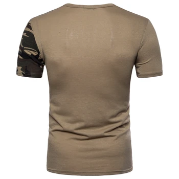 Nauja siunta trumpas rankovėmis marškinėliai Vyrų vasaros camo modelio papuošti vyriški slim O-kaklo elastinės medvilnės atsitiktinis marškinėliai ES/US dydis