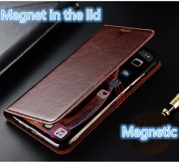 Natūralios odos magnetinio apversti telefoną atveju kortelės lizdo laikiklį, Huawei Mate 30 Pro/Huawei Mate 30 telefonas maišas stovi funda rubisafe
