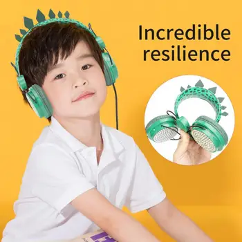 Ausinių Lengvas, Reguliuojamas Dinozaurų Dizaino Vaikų Wired Stereo Ausines Mokymosi