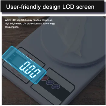 0.1 g 1g Nešiojamas Skaitmeninis Maisto Masto LCD Ekranas Tikslumas Matavimo Steelyard Virtuvės Svarstyklės Balansas Kepimo Elektroninių Įtaisą