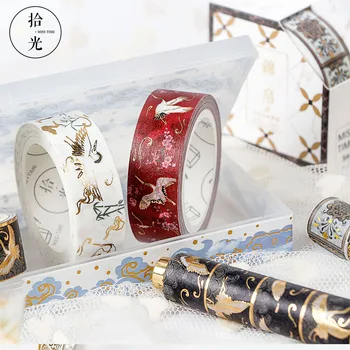 12PCS/DAUG aukso brokatas štampavimo Serijos dekoratyvinis popierius juosta maskavimo juosta washi tape