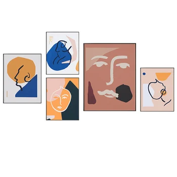 Garsaus Matisse Abstrakčiai Sienos Meno Šiuolaikinės Minimalistinės Linijos, Meno Drobė Plakatas Spaudinių Šiaurės Pav Sienos Nuotraukas, Už Kambarį