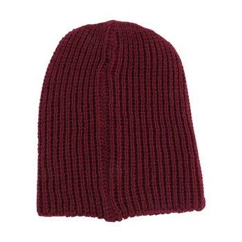 Atsitiktinis Chic Vyrų Prarasti Kepuraitė Black Hat Kepurės Naujas Žiemos Moterų, Vyrų Skullies Šiluma Megzti Beanies vientisos Spalvos Negabaritinių 2018
