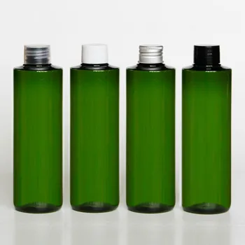 30pcs/daug 250ml Spalvotų buteliuką juoda balta žalia makiažas plastikinių PET plastiko kelionės nustatyti butelių, konteinerių, su užsukamu