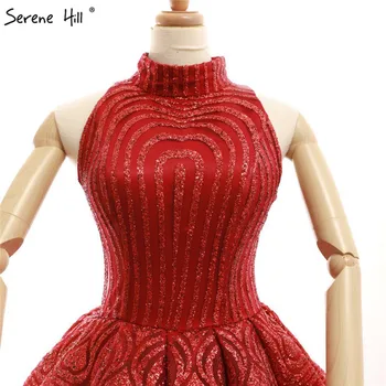 Nauja Raudona Prabangių Senovinių Seksualus Vestuvių Suknelė 2020 Rankovių Blizgučiais High-end Užsakymą Blizgučiai Nuotakos Suknelė Realios Foto 66584
