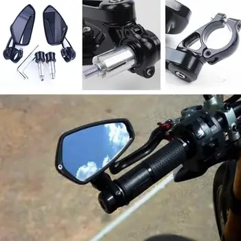 22mm Motociklo galinio vaizdo Veidrodėliai Vairo galinio vaizdo Veidrodis Modifikuotų Veidrodis Motociklo Reflektorius iš Aliuminio Lydinio galinio vaizdo Veidrodėlis