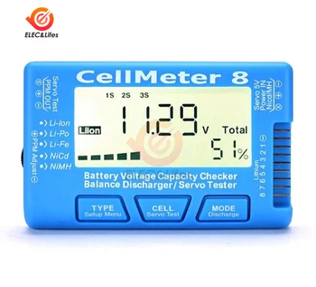 RC CellMeter7 CellMeter 8 Skaitmeniniai Baterijos Talpa Tikrintuvas 2-8S 4-8S LiPo Gyvenimo Li-ion Nicd NiMH Baterijos Įtampos Testeris Žymės