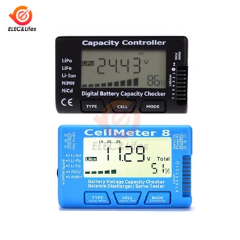 RC CellMeter7 CellMeter 8 Skaitmeniniai Baterijos Talpa Tikrintuvas 2-8S 4-8S LiPo Gyvenimo Li-ion Nicd NiMH Baterijos Įtampos Testeris Žymės
