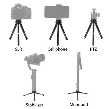 Mini Trikojis Stovas Nešiojamų Stalo Darbalaukio Selfie Stick Monopodzie Mount pagrindinis laikiklis Laikiklis Fotoaparato Išmaniųjų Telefonų