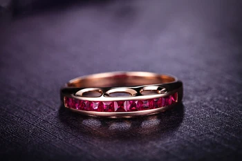 ZOCAI Stiliaus Žiedas 18K rose gold 0.52 CT sertifikuota Originali rubino žiedas brangakmenio papuošalai žiedas W04714