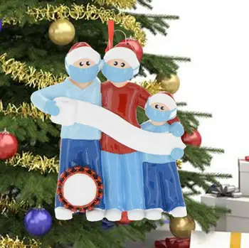 Kalėdų PVC Sveikinimai Pakabukas Kalėdų ornamentu Dekoravimui PASIDARYK pats Pavadinimas Šeimą 6 Derva Kalėdų Decors SN3439