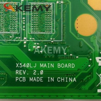 Akmey X540LJ plokštę Už Asus X540LJ X540L F540L R540L Nešiojamas plokštė 4G RAM, I5-5200U GT920M-2GB REV2.1 Bandymas darbas
