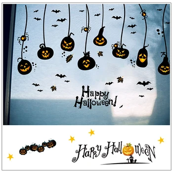 Helovinas PVC Lipdukas Helovinas Tapetų Sienų Lipdukai Happy Halloween Lipduką 
