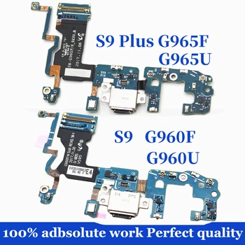 10vnt Samsung Galaxy S9 Plus G960U G965U G960F G965F Flex USB Kabelis Uosto Įkroviklio Jungtis Dock Plug Valdybos Komponentas