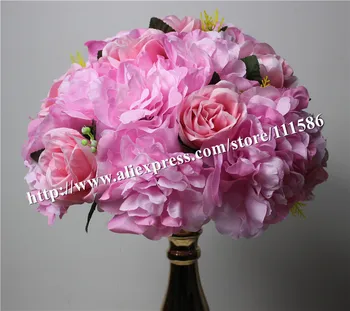 SPR-10vnt/daug vestuvių kelių sukelti dirbtinės vestuvių stalo gėlių centras gėlių kamuolys apdaila