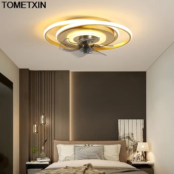 Lubų Ventiliatoriai su Šviesos nuotolinio valdymo Gyvenamasis Kambarys Miegamasis lamparas de tech lubų ventiliatoriai lempa namų apšvietimo šviestuvas