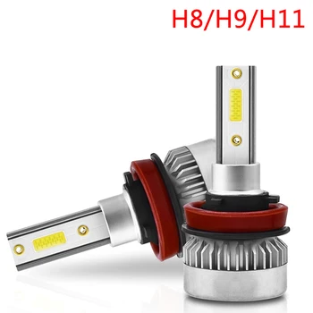 1Pair H1/H7 /H8/H9/H11 COB LED Žibintų Lemputės 110W 20000LM Didelis Mažas Šviesos Baltos Šviesos