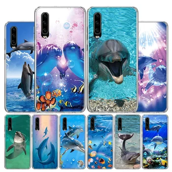 Vandenyno delfinų Šokis Ir Šokinėja Telefoną Atveju Huawei 30 P40 P20 P10 Mate 30 20 10 P Smart Z Lite Pro Plus + 2019 Padengti Coque
