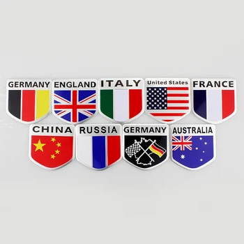 Automobilių Shield Optikos 1 vnt Automobilių Lipdukai vokiečių/JK/JAV/Rusija/Australija/Prancūzija/Italija Šaligatvio Ženklelis Langą Lipdukai