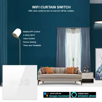 WiFi Smart Užuolaidų Jungiklis Elektros Roller Užrakto ES/JAV Jungiklis Laikmačio Nustatymas