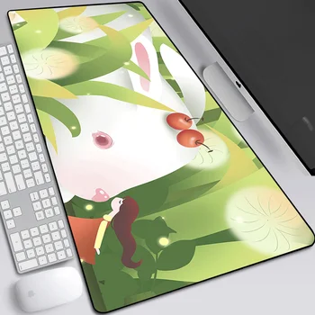 Minkštas ir mielas white rabbit pelės mygtukai kokybės pelės mygtukai didelis žaidimų pelės mygtukai anime pelės mygtukai stalo padas sustorėjimas didelis žaidimų