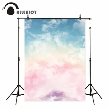 Allenjoy fotografijos fone svajonė spalvingas dangus debesis akvarelė fone photobooth foto studija photocall spausdinti