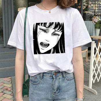 Tomie Junji Ito 2020 Moterų marškinėliai Medvilnės Harajuku įdomus asmenybės spausdinti street wear Ulzzang už prieinamą kainą Moterų asmenybės