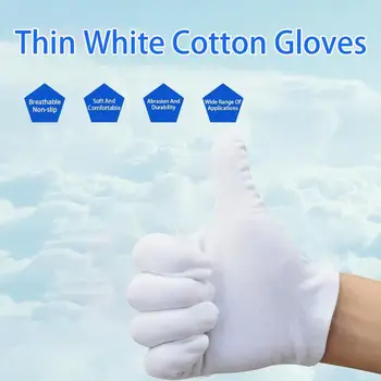 Karšto Kokybės Kontrolės Pirštinės ruožas baltosios Pirštinės glovessweat Pirštinės kvėpuojantis elastinga prakaitui medvilnės Valymo balta H2L4