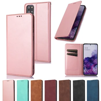 Odos Flip Case For Samsung Galaxy S20 Ultra S10 S8 S9 Plus S7 Krašto Pastaba 10 9 8 Magnetinio Knygos Viršelio Coque Piniginės Telefono Capas