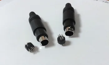 100VNT Mini DIN 9 pin male litavimo Naujas adapteris