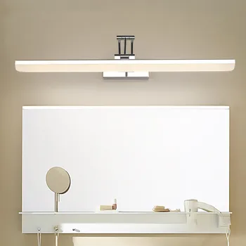 Nerūdijančio plieno lankstymo veidrodėliai, žibintai LED vonios kambarys šviesos vonios kambarys modernus minimalistinio teleskopo veidrodis, spintelė šviesos 85-265v