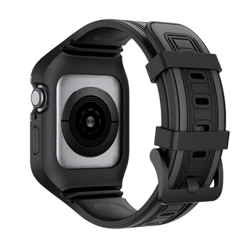 Apsaugos Atveju su Minkštu Diržu, Apple Watch SE Serijos 6 5 4 44mm Juosta TPU Sporto Diržo Bamperis už iWatch Lanksti Apyrankė