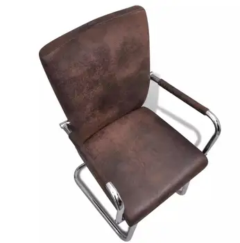 VidaXL 2 Vnt Valgomojo Kėdės Baltos Spalvos Aukštos Kokybės Patogus, Paminkštintas Sėdynės Su Turėklai, Kompiuterio Kavos Kėdžių Studija